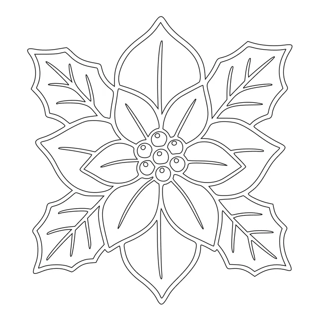 Poinsettia Holly Emblem