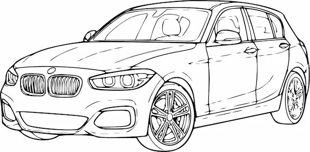Sports Car Line Art