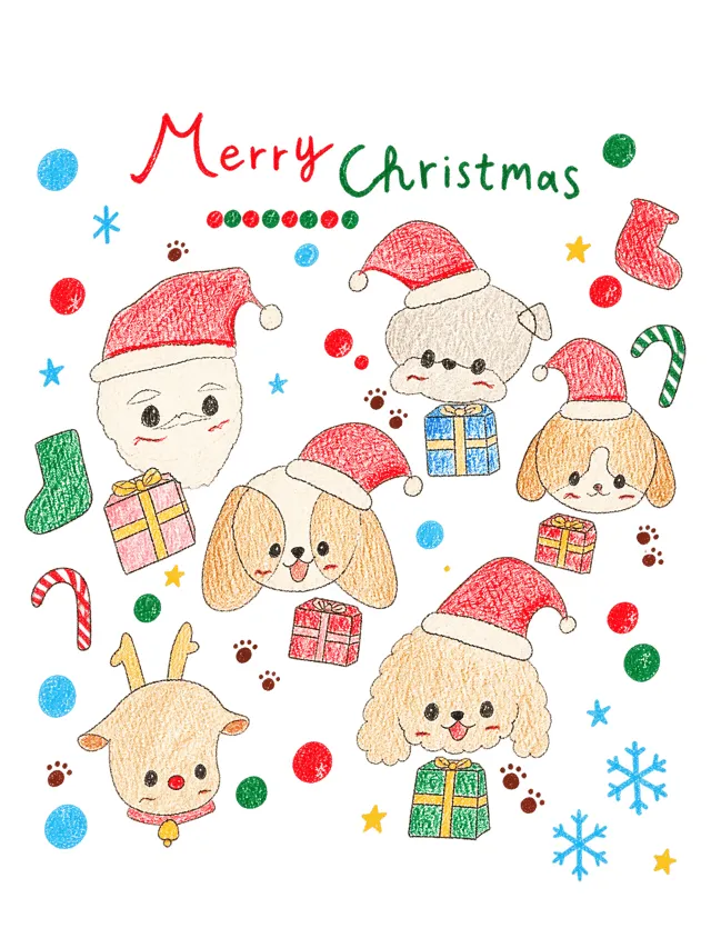 クリスマス動物イラスト