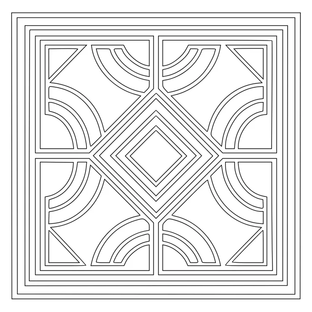 Geometric Art Deco Panel