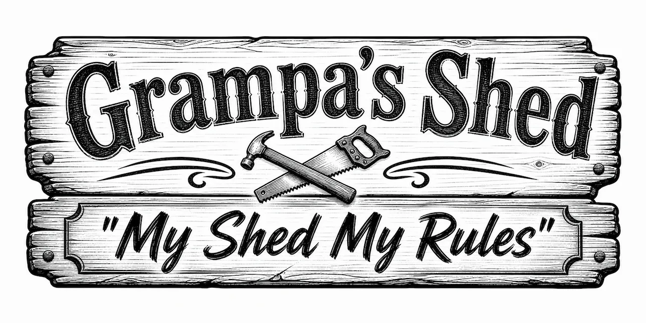 Laser cut and engrave Rustic Workshop Sign