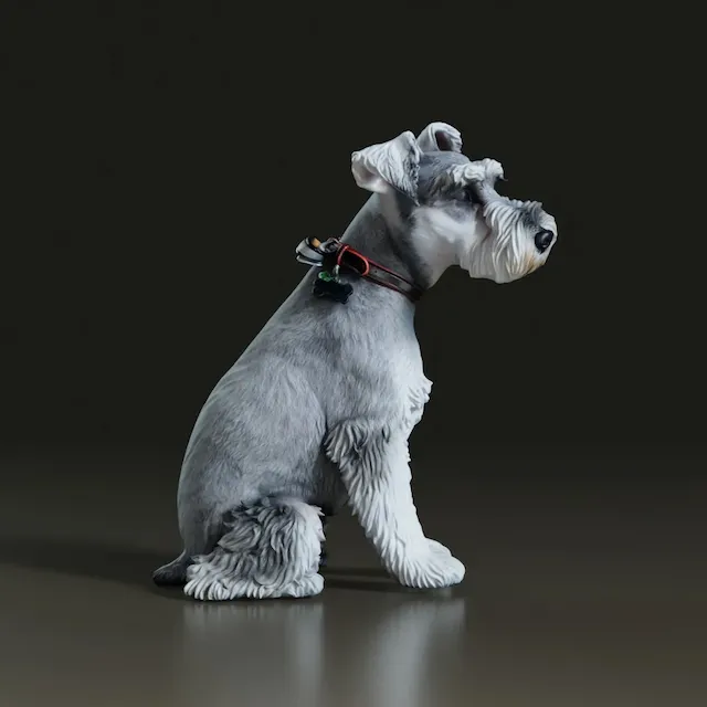 シュナウザー犬の肖像