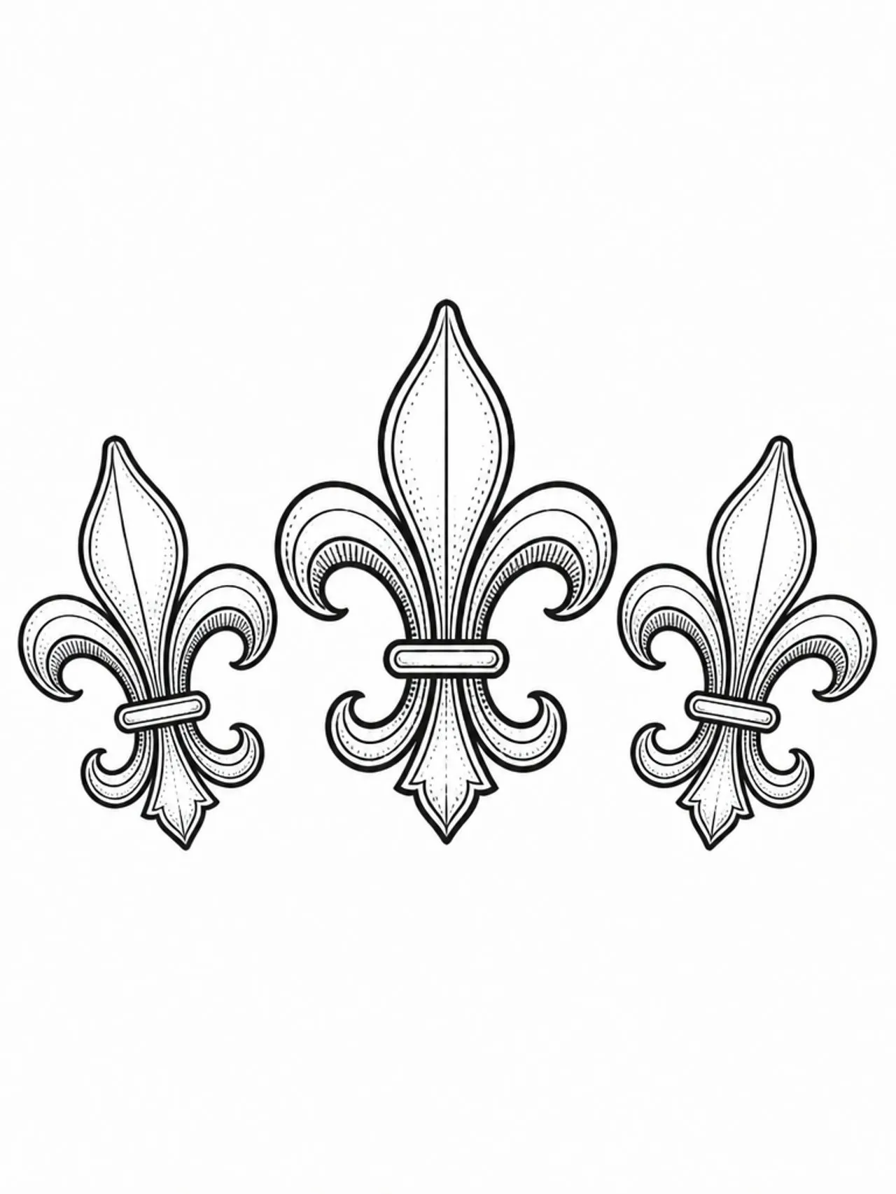 Laser cut and engrave Dreifache Lilienornamente