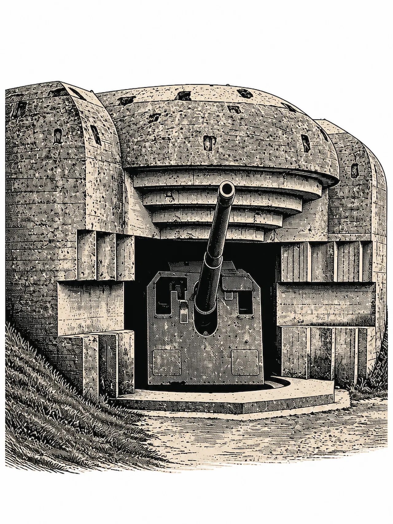 Laser cut and engrave Armored Gun Emplacement