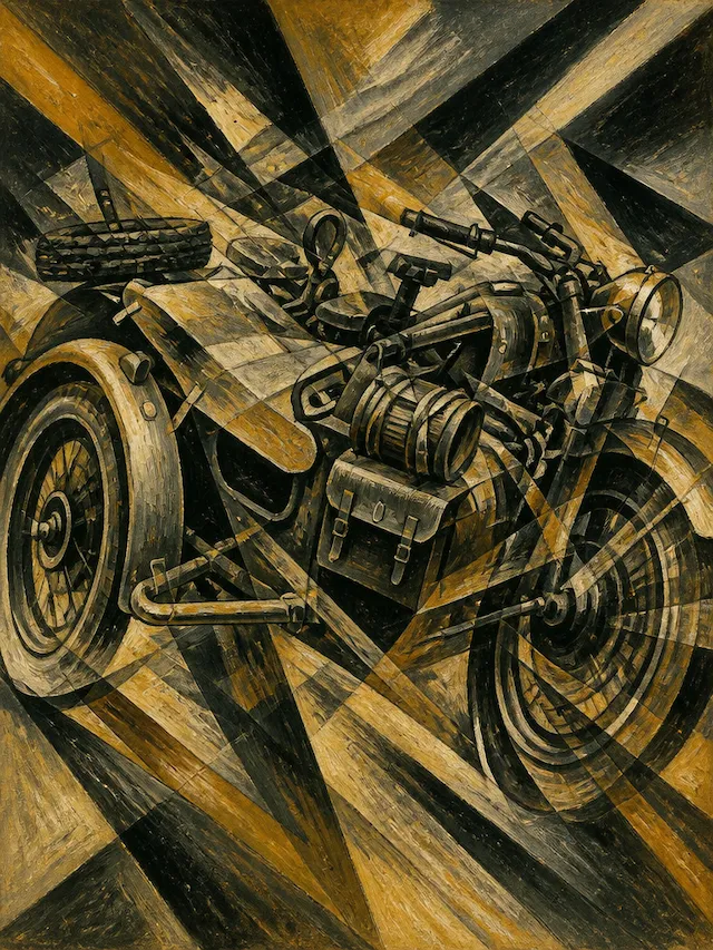 Vintage Motorcycle Poster