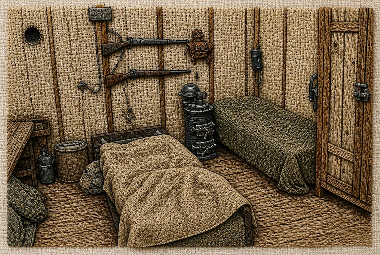 Laser cut and engrave Rustic Armory Interior