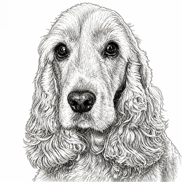 Portrait de chien cocker spaniel