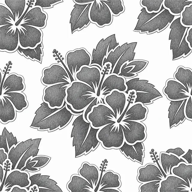 Hibiscus Floral Pattern