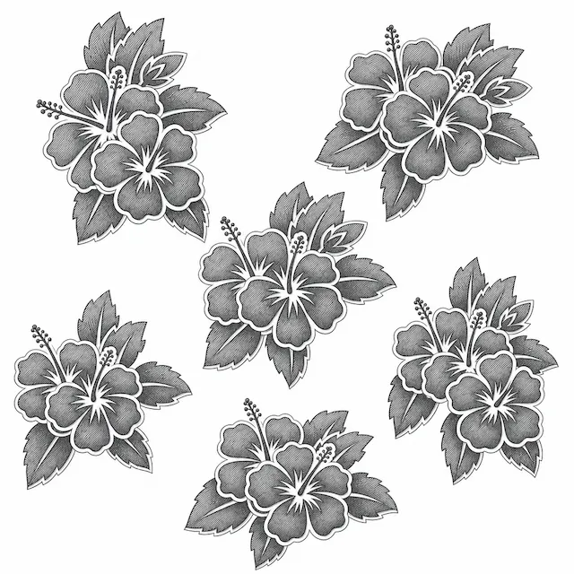 Hibiscus Floral Motifs