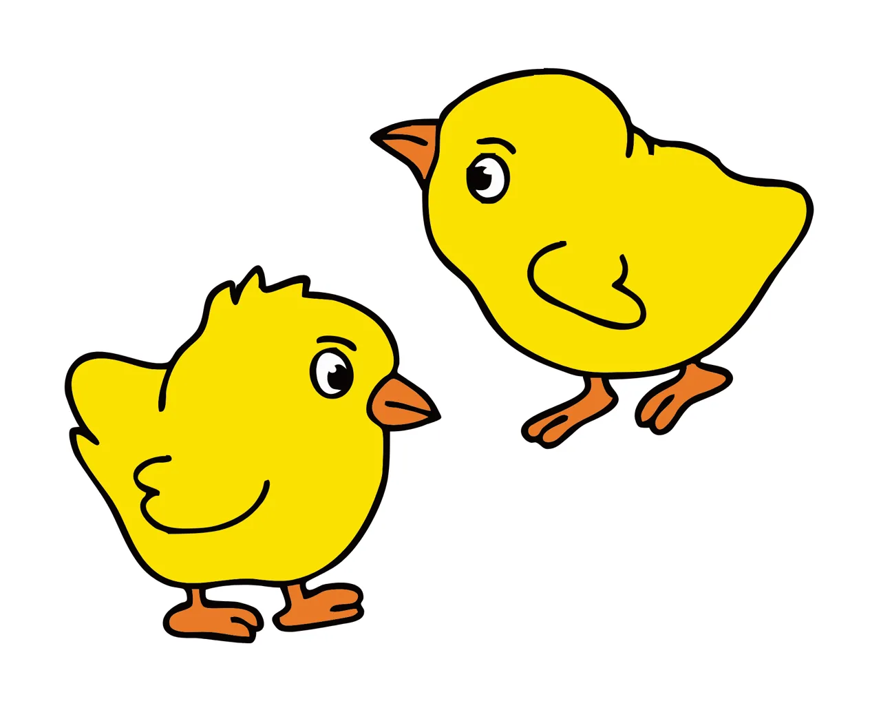 Laser cut and engrave Cartoon Ducklings
