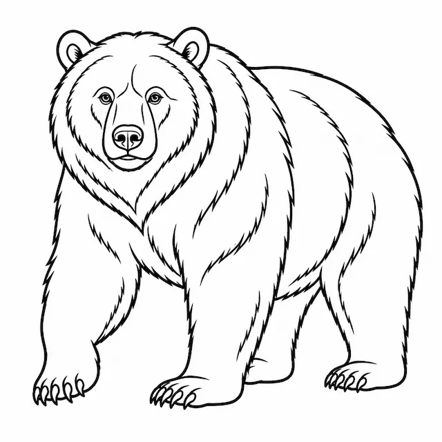 Bear Line Art