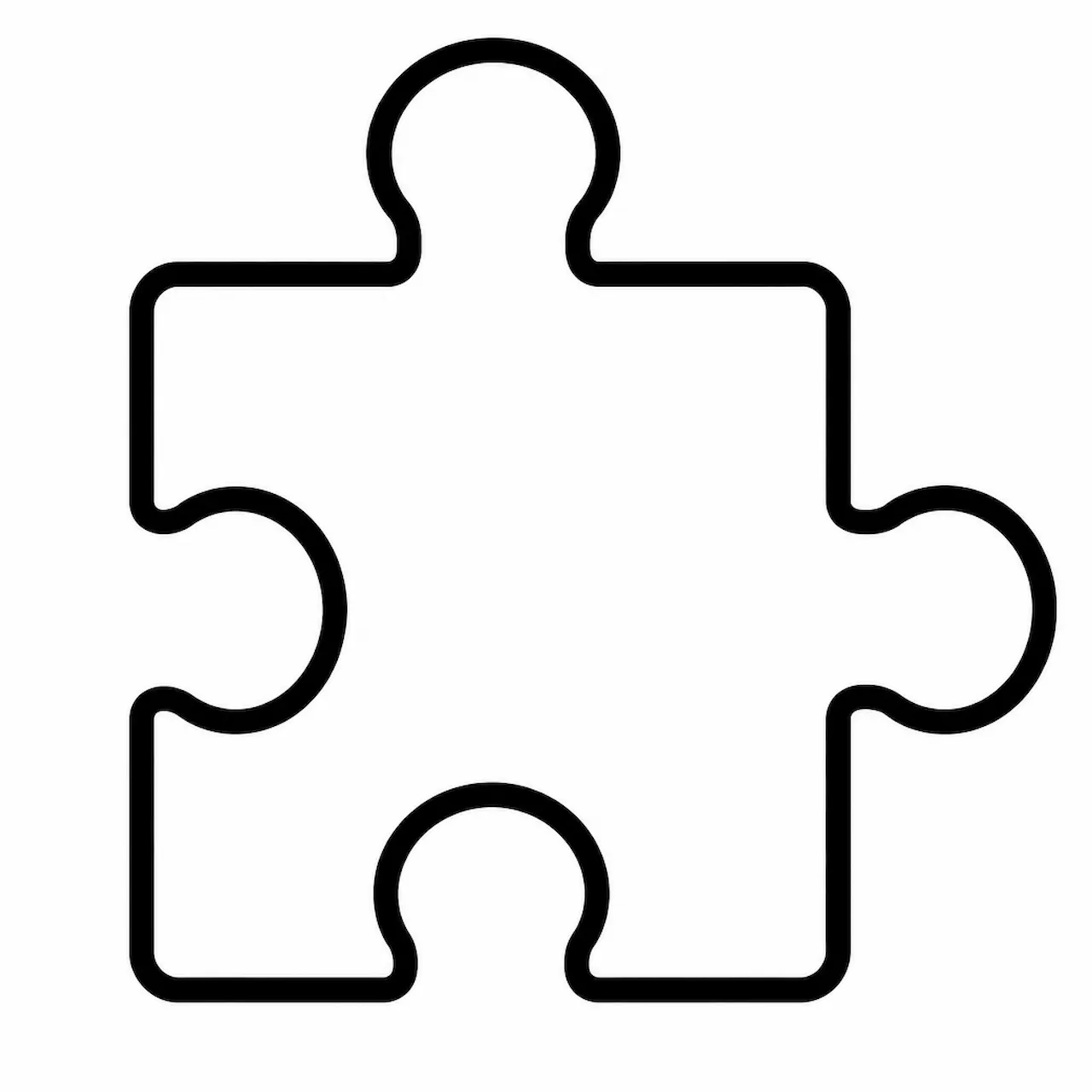 Laser cut and engrave Puzzle Piece Outline