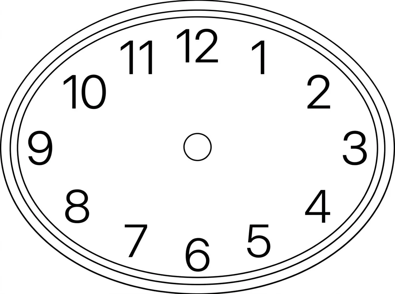 Laser cut and engrave Horloge ovale