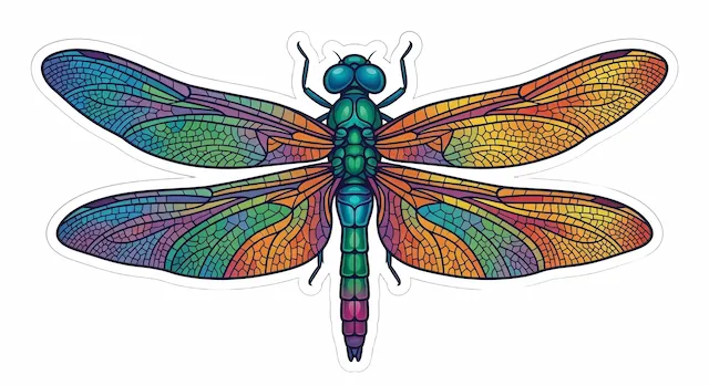 Stained Glass Dragonfly