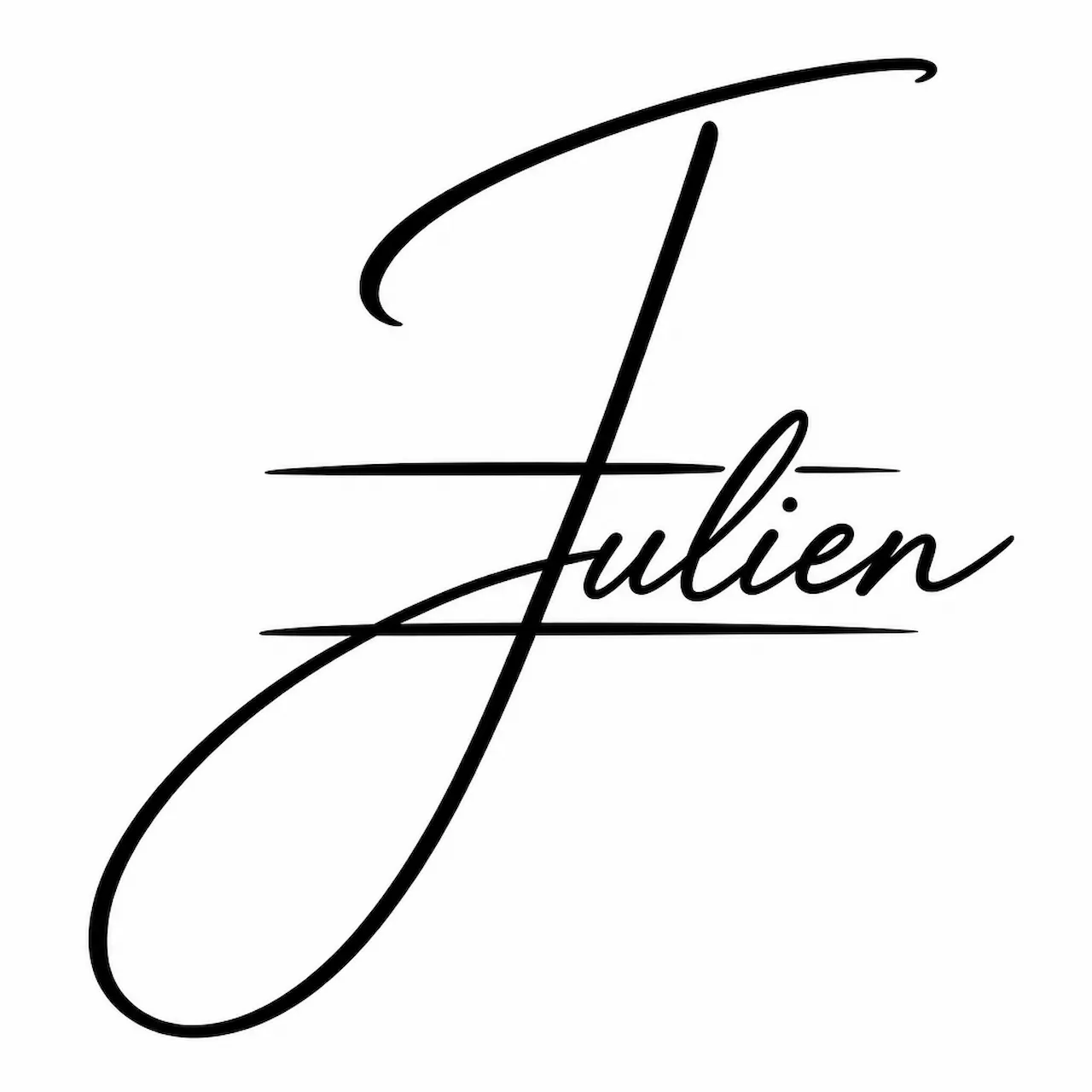 Laser cut and engrave Julien Signature
