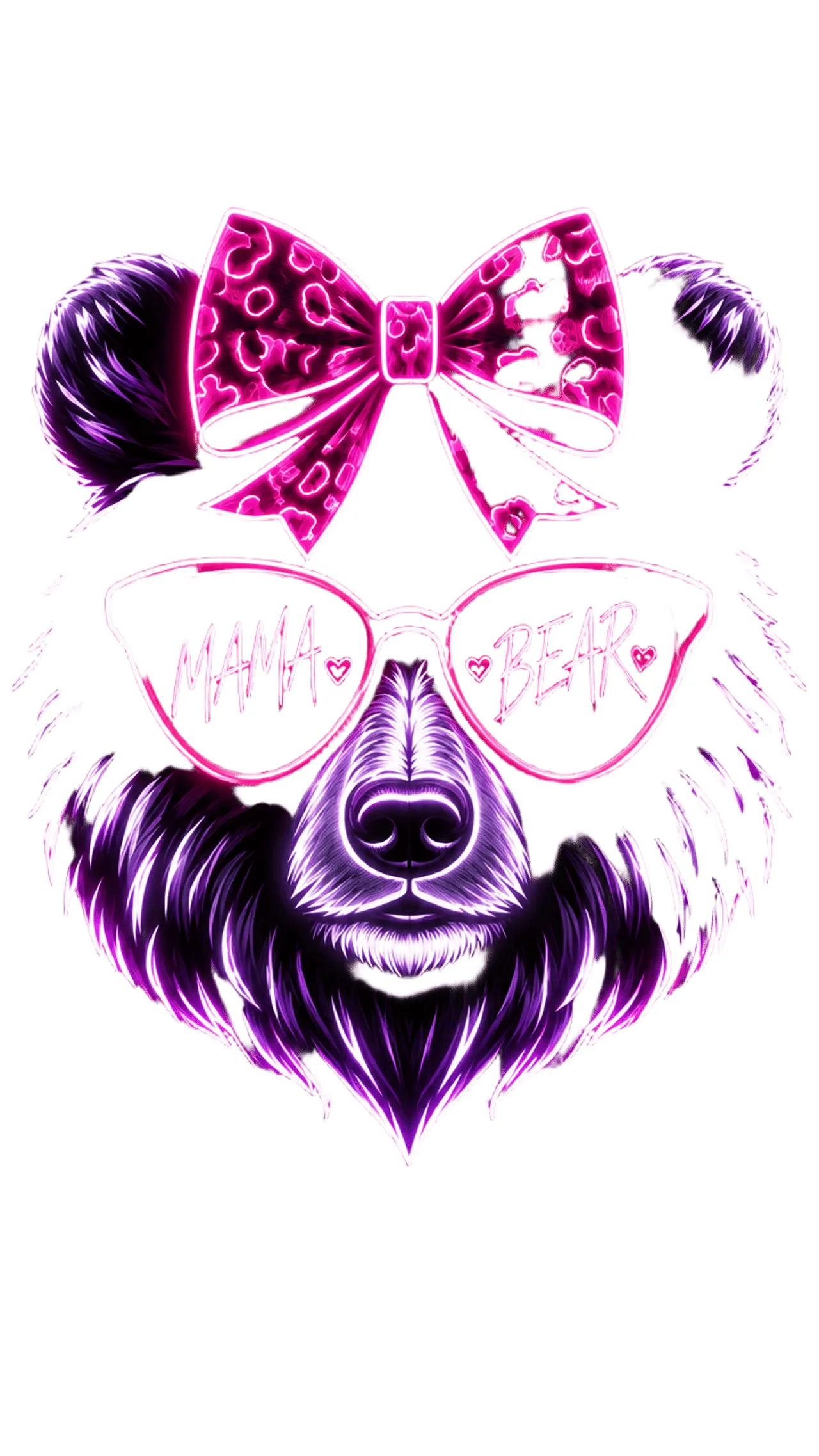 Laser cut and engrave Mama Bear Glasses