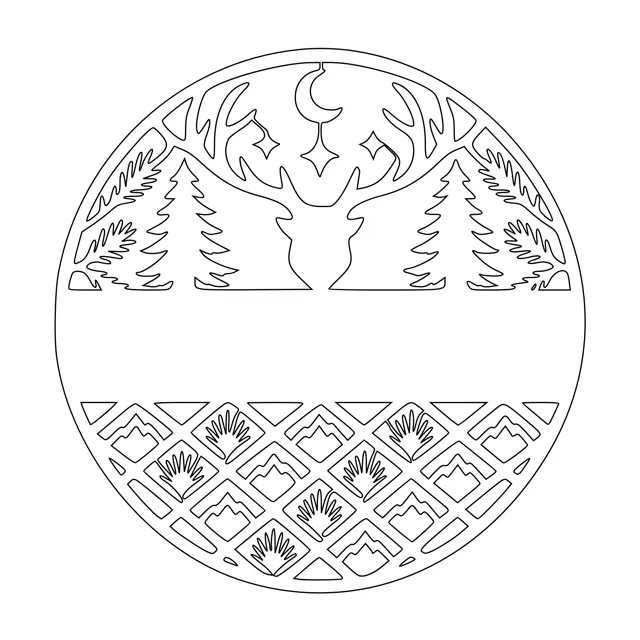 Mountain Deer Circle Sign