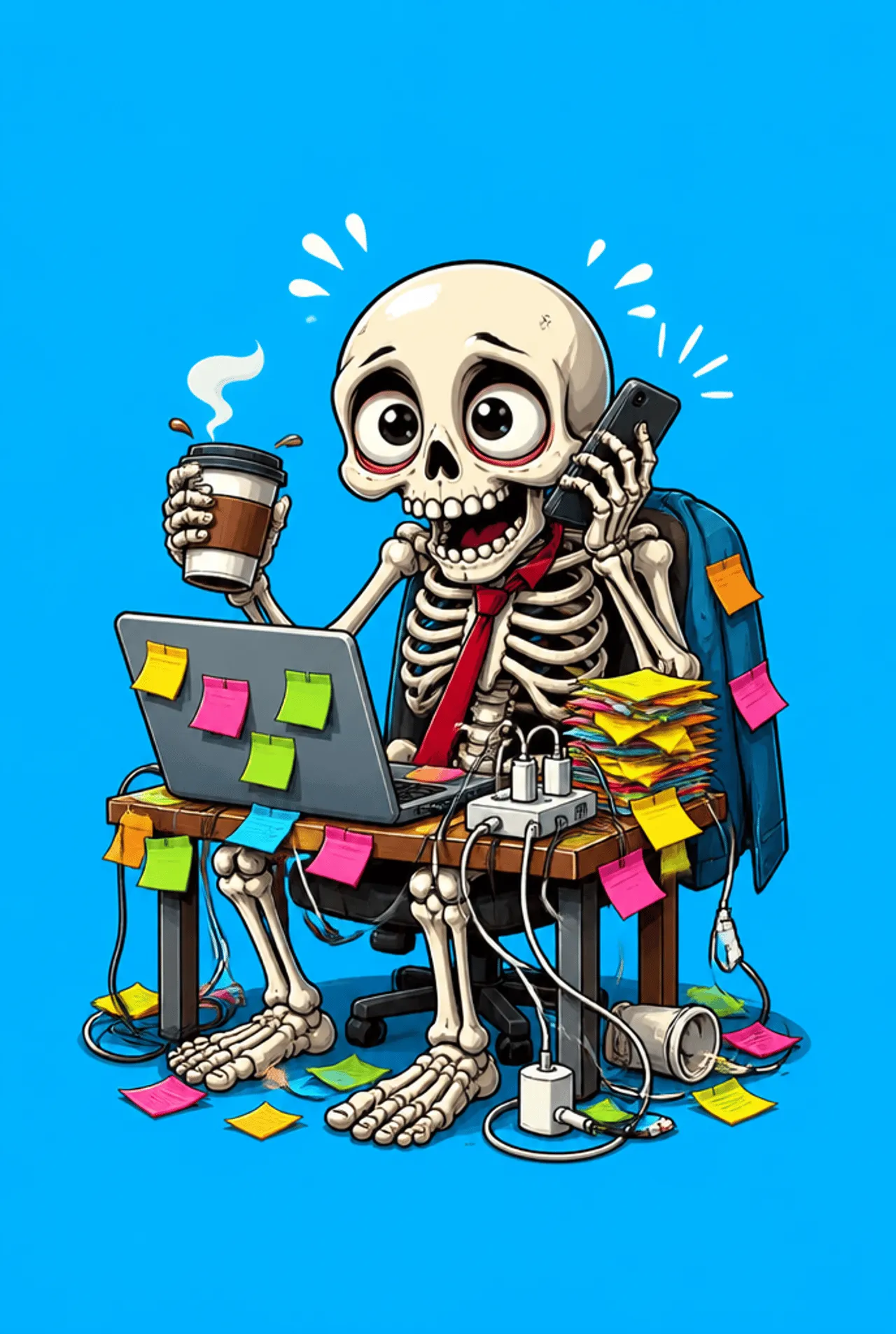 Laser cut and engrave Overworked Skeleton
