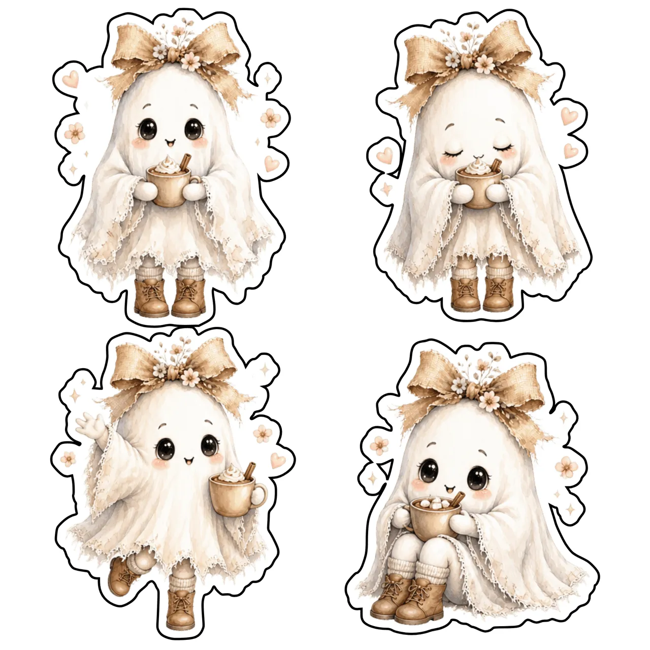 Laser cut and engrave Cozy Ghost Girls