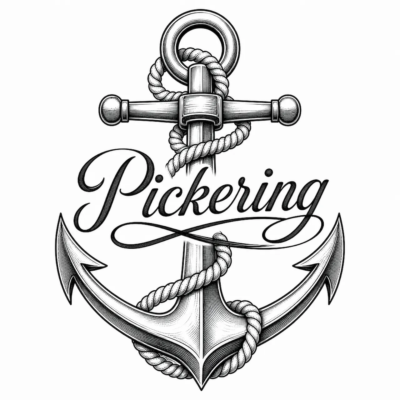 Laser cut and engrave Pickering Anchor