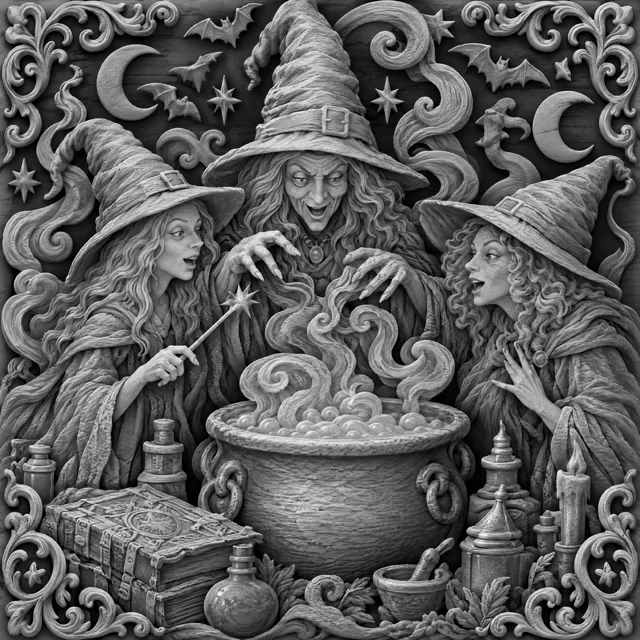 Witches Cauldron Scene