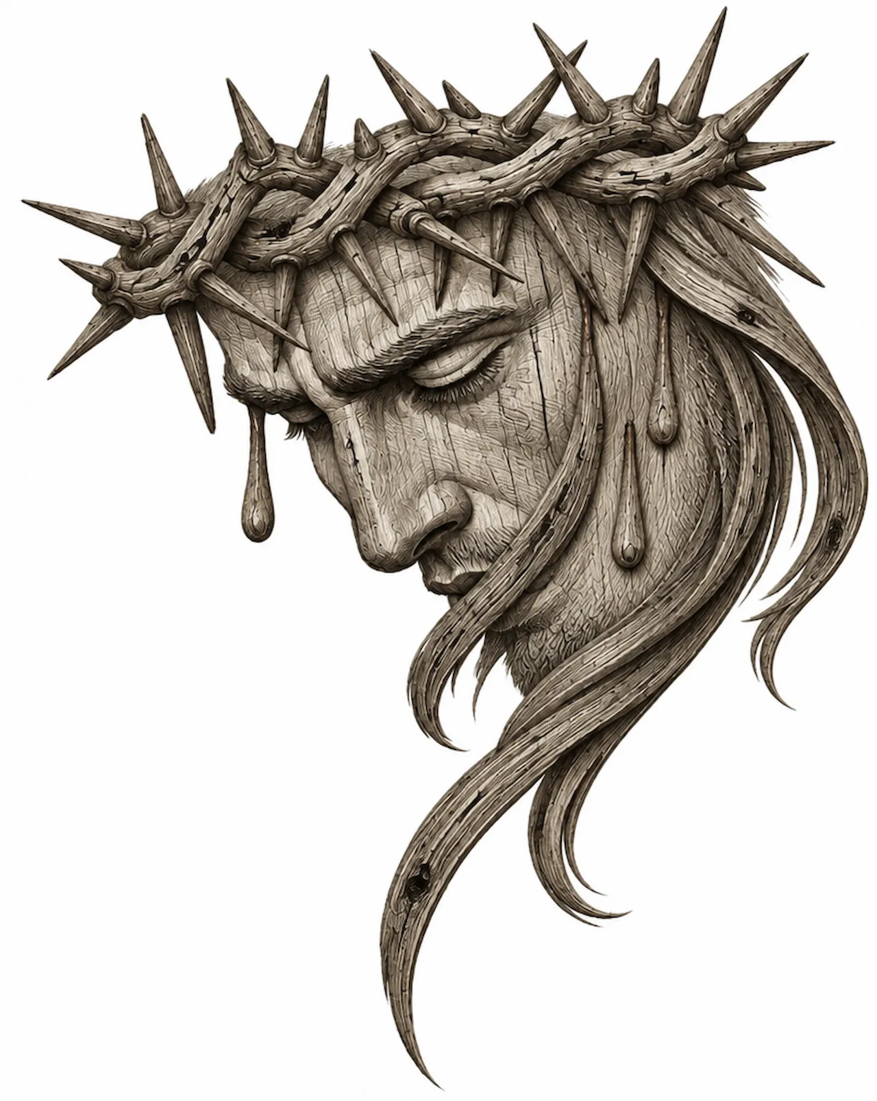 Laser cut and engrave Rustic Thorn Crown