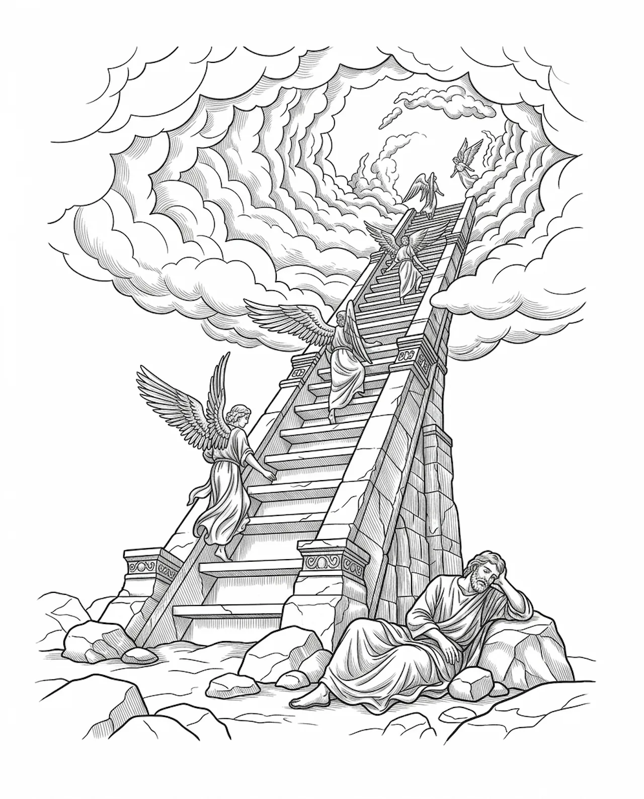 Laser cut and engrave Angels Stairway Dream