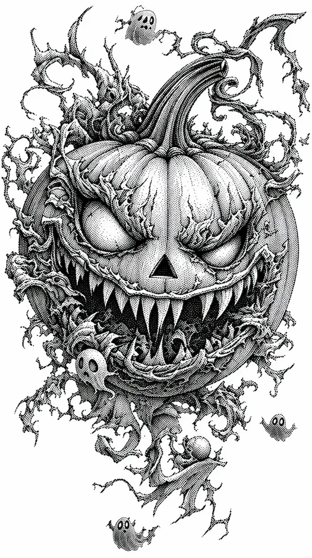 Haunted Pumpkin Portrait