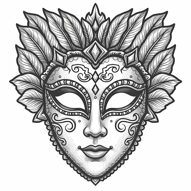 Ornate Floral Mask