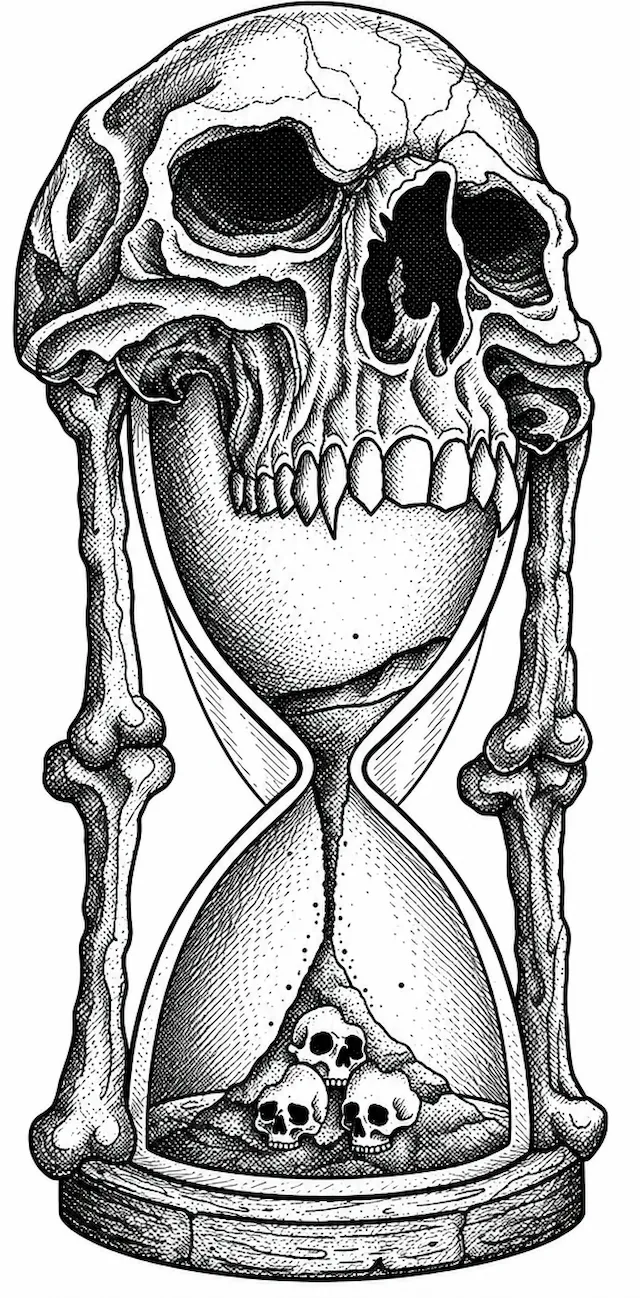 Skull Hourglass