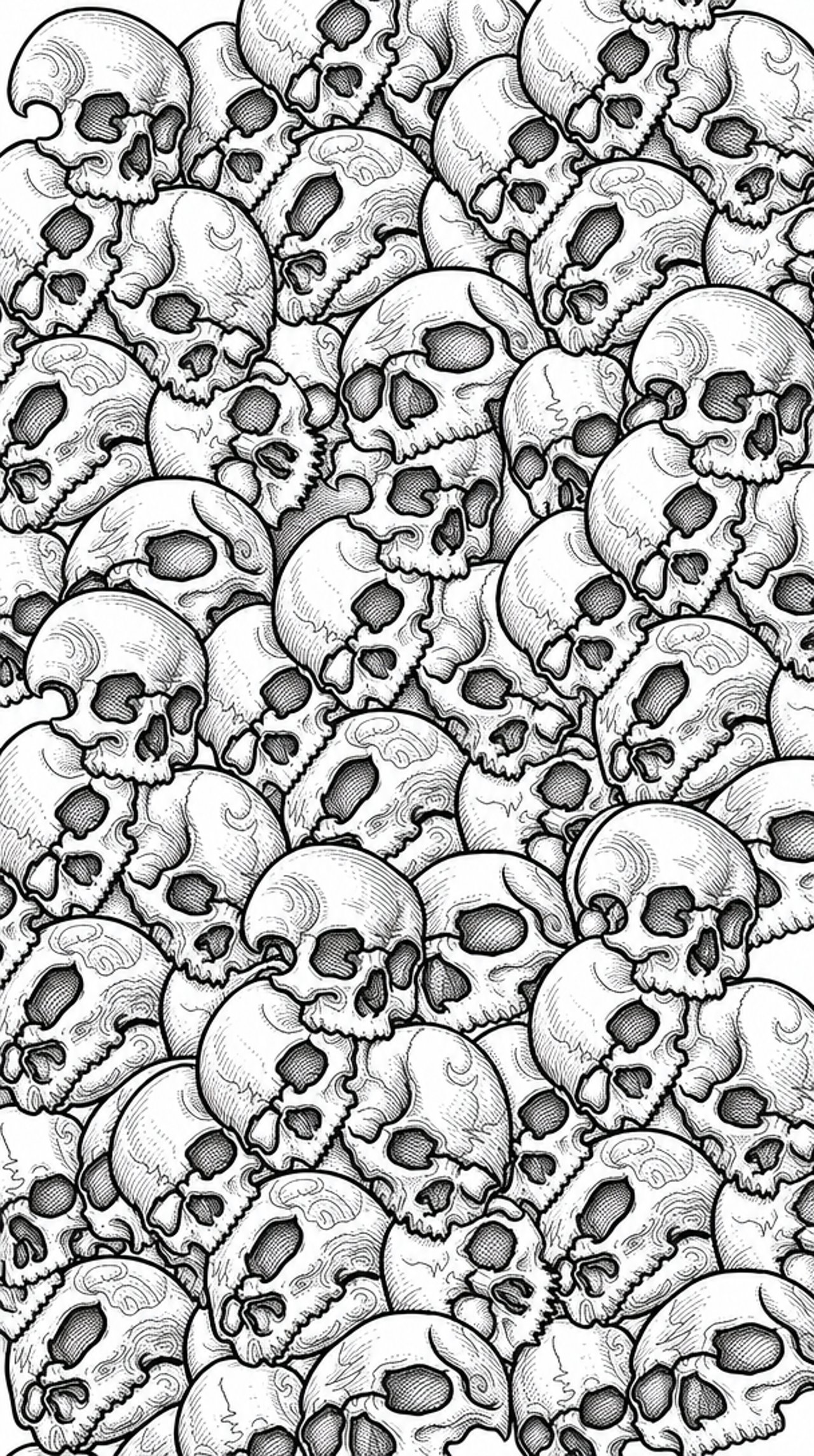 Laser cut and engrave Engraved Skull Pattern