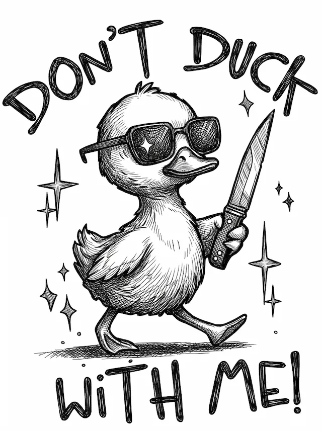Duck With Knife