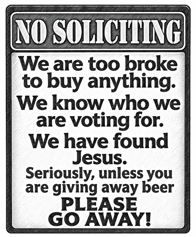 NO SOLICITING