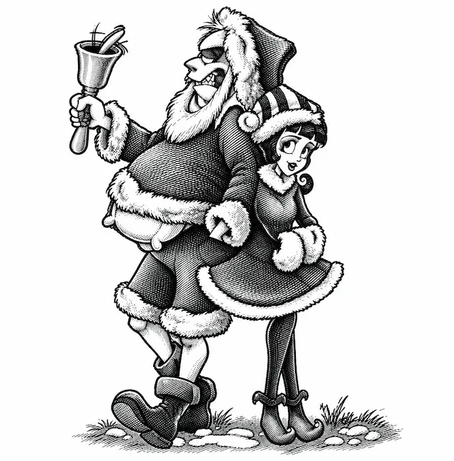 Santa And Elf