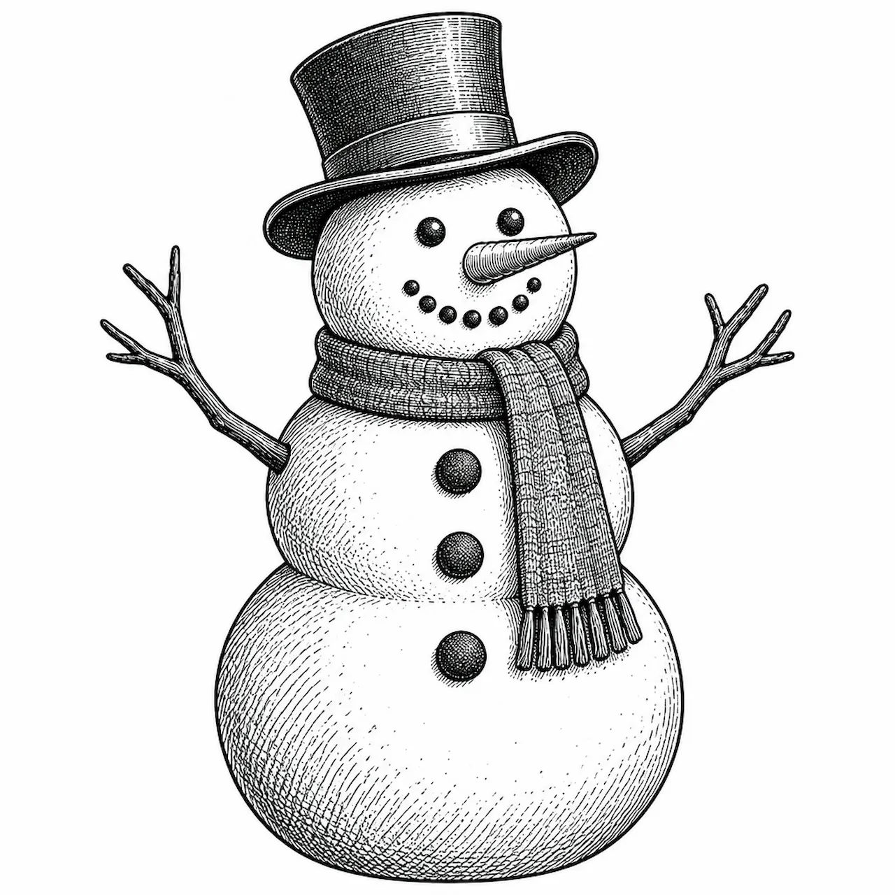 Laser cut and engrave Vintage Snowman