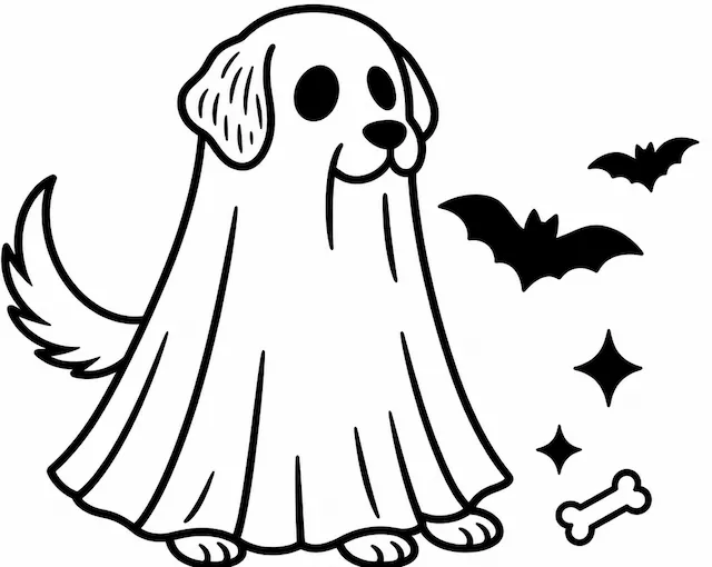 Spooky Dog Illustration