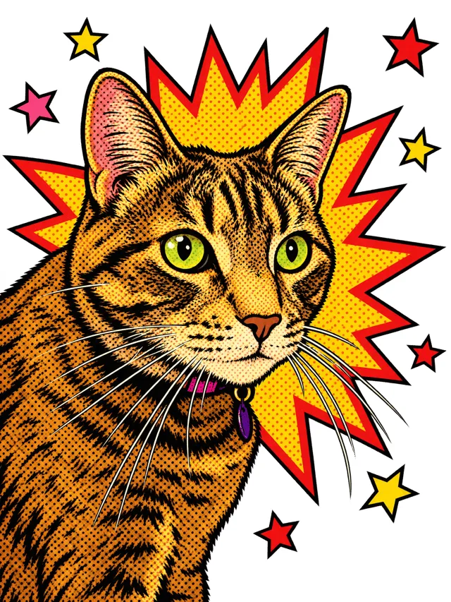 Pop Art Cat Portrait