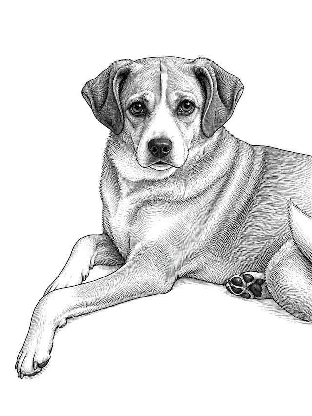 Dog Engraving Portrait