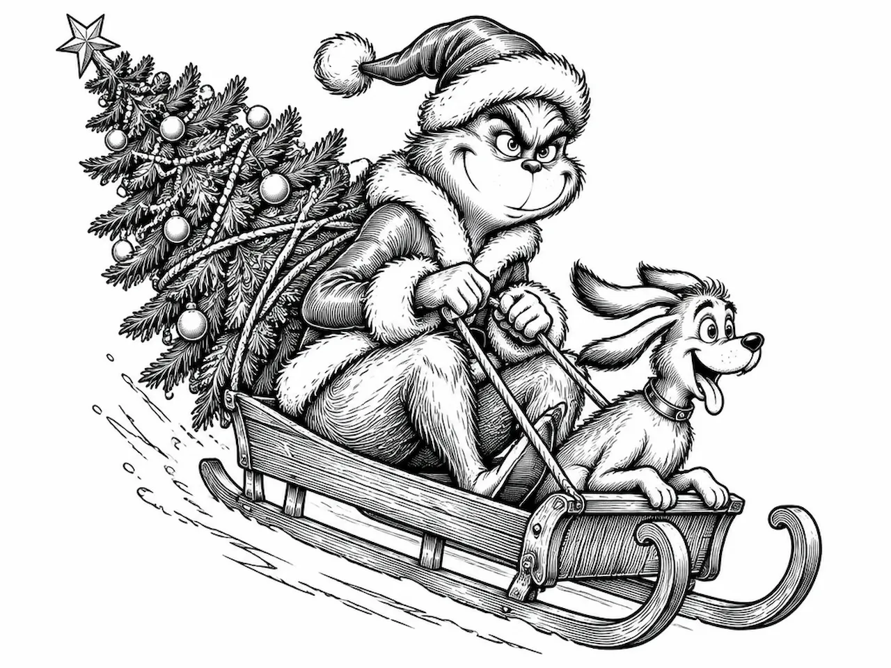 Laser cut and engrave Santa Sled Adventure
