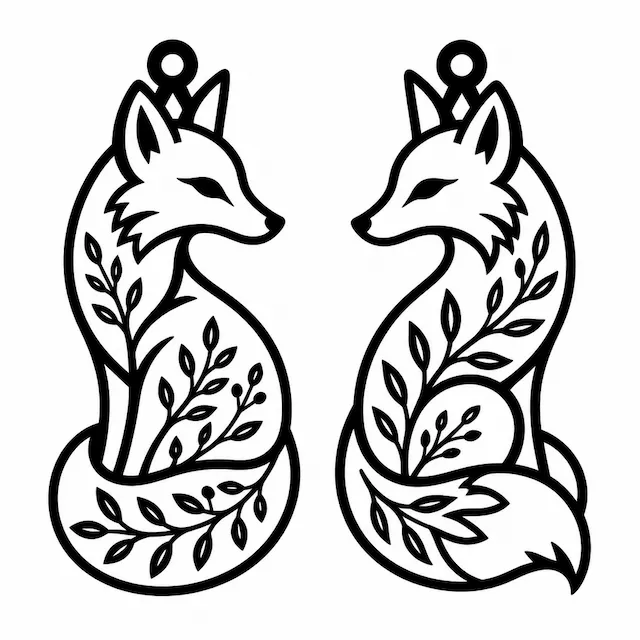 Fox Botanical Earrings