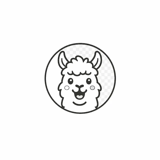 Lama im Kreis