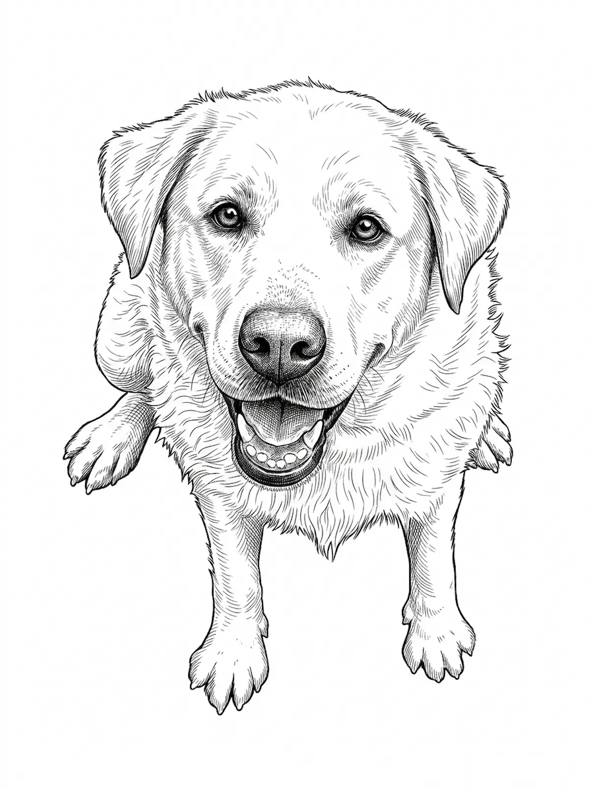 Laser cut and engrave Dog Engraving Portrait