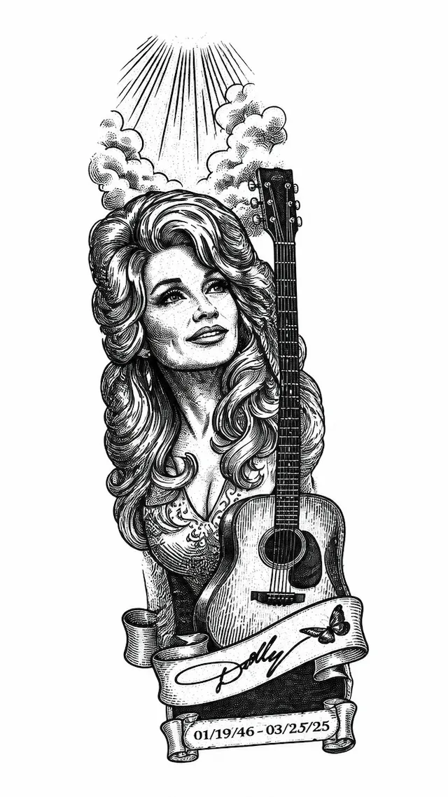 Guitarist Memorial Portrait