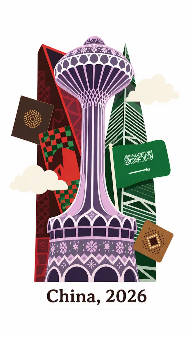 SAUDI 2026 Landmark Collage