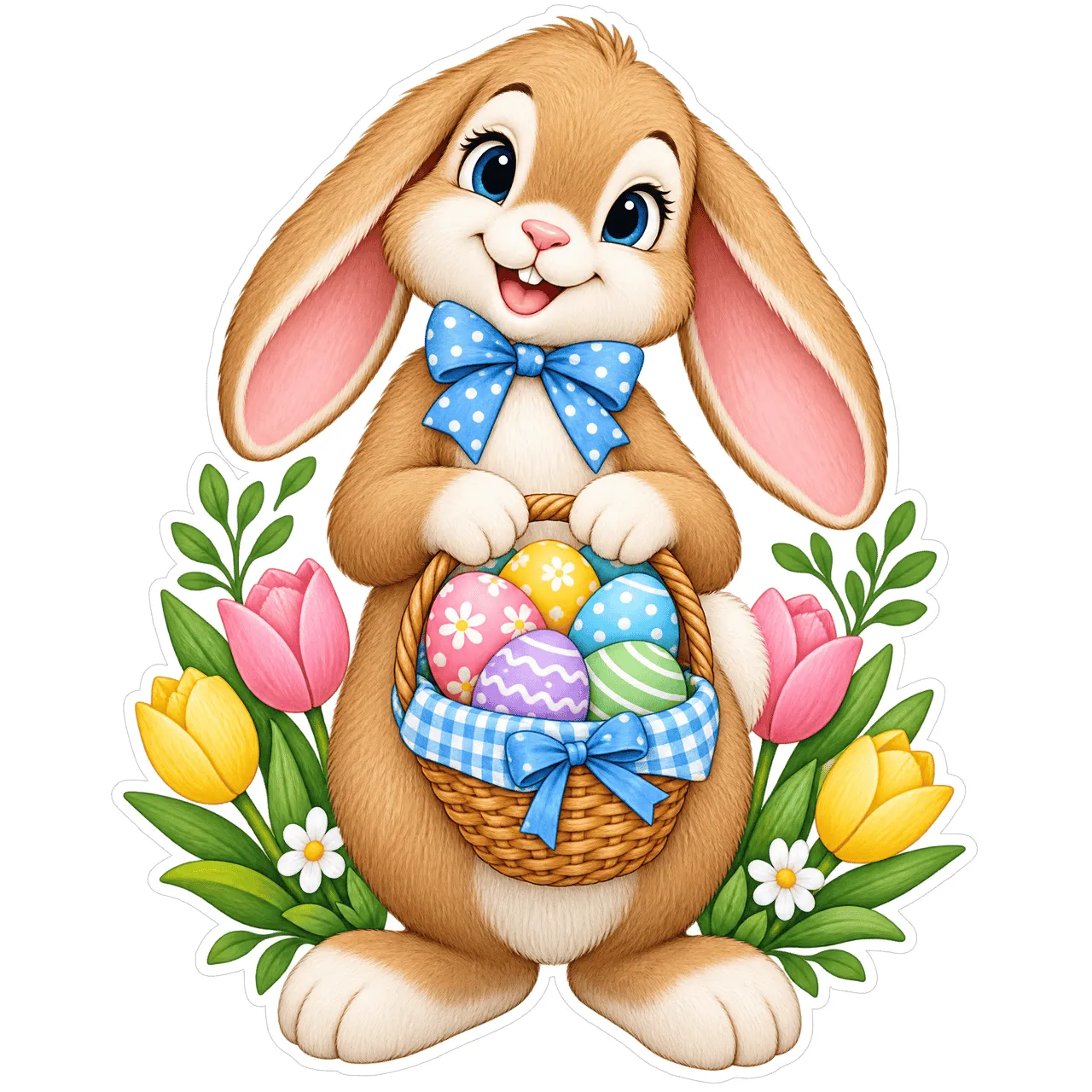 Laser cut and engrave Easter Basket Bunny