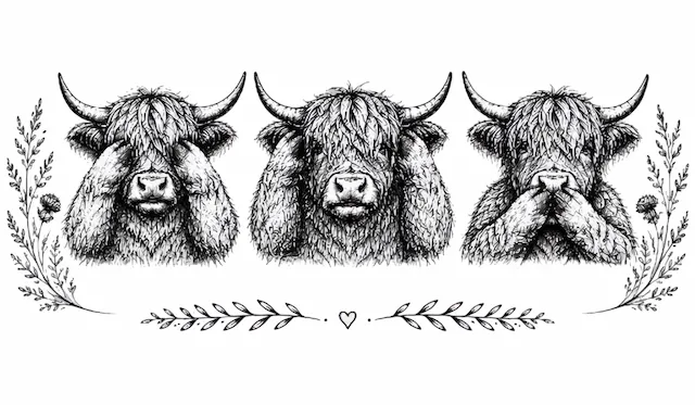 Highland Cow Trio