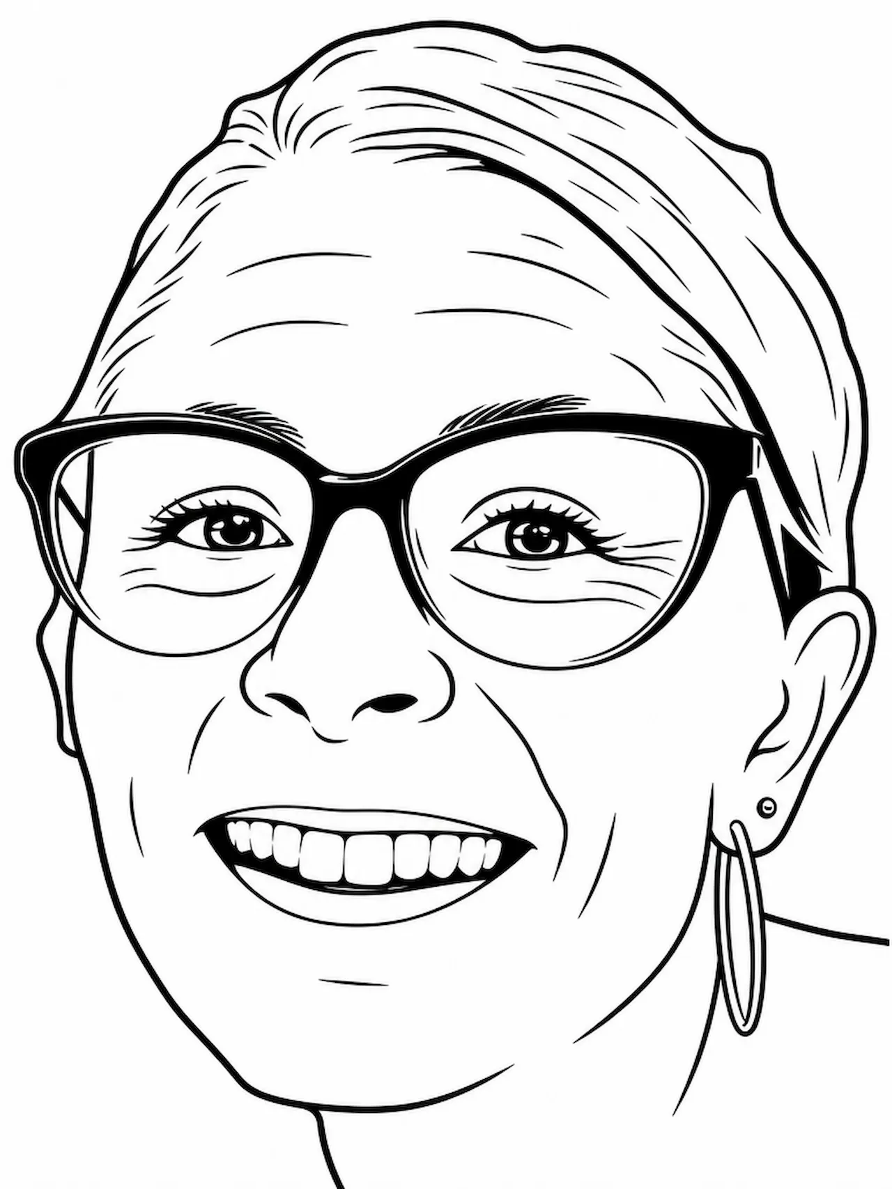 Laser cut and engrave Smiling Woman Portrait