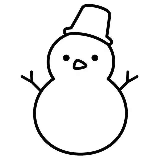 帽子をかぶった雪だるま