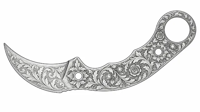 Floral Ornamented Handle