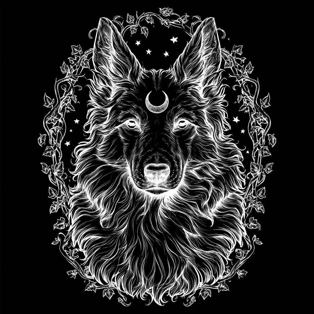 Loup lunaire floral